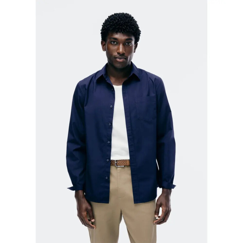 CAMISA ML MASC AZUL ESCURO