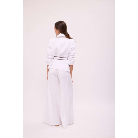 Pantalon Wide Xl Linen Ss26 Blanco
