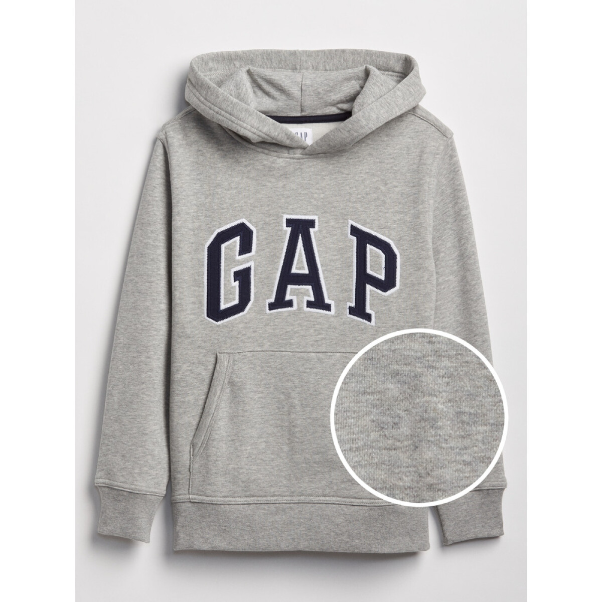 V-NEW CAMPUS LOGO HOOD - LIGHT HEATHER GREY B10 