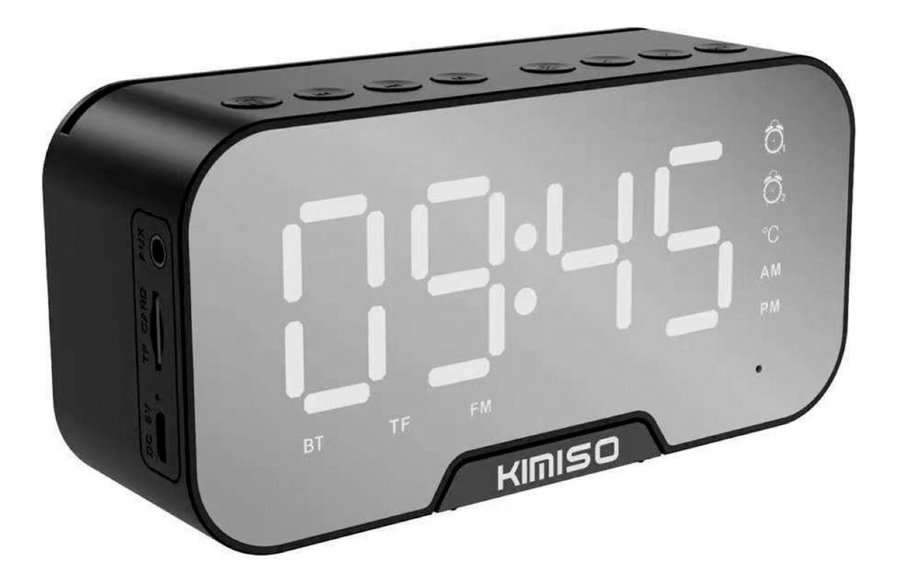 Reloj Despertador Kimiso K10 Parlante Bluetooth Temperatura - Variante Color Negro 