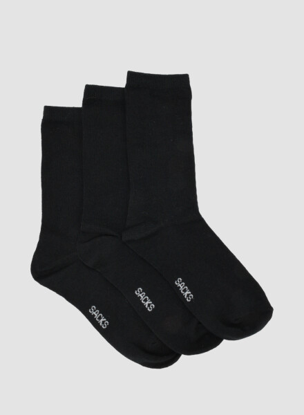 Pack de tres medias lisas. de algodón. en varios colores sur Variante 40