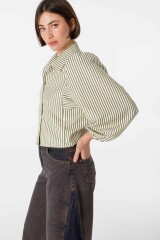 Camisa Aisling Crudo/Verde