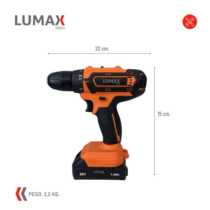 Taladro Destornillador a Batería 20V Naranja