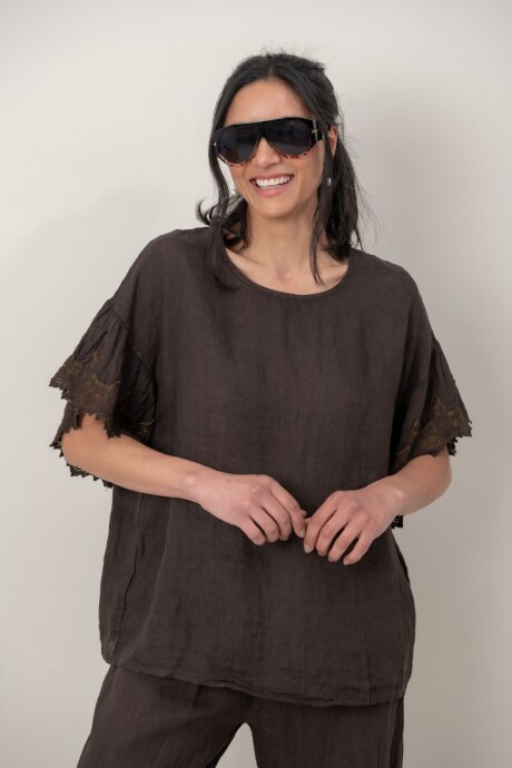 BLUSA CHANTAL Chocolate