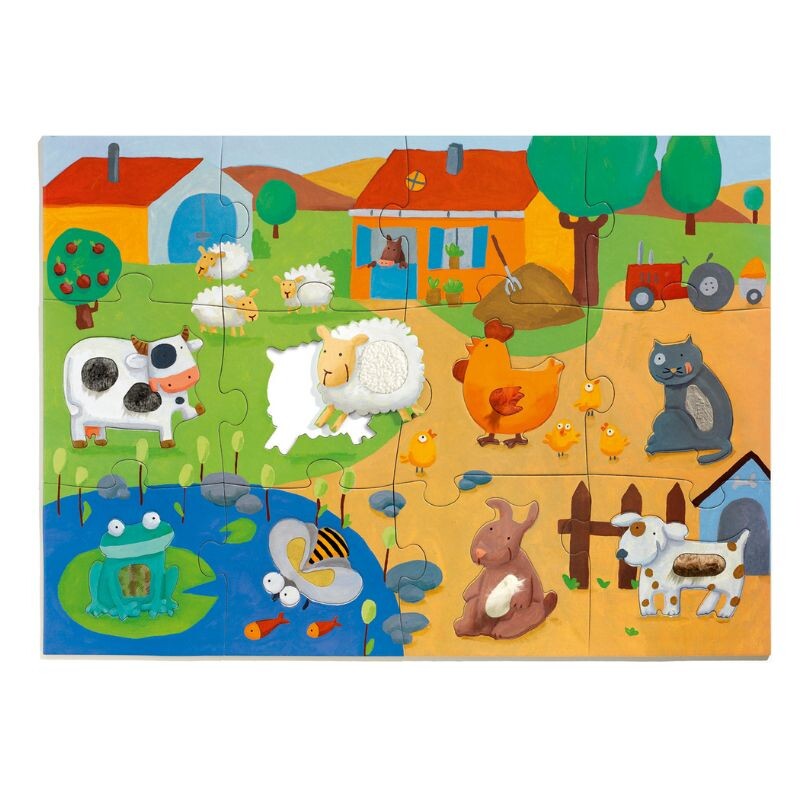 GEANT12+8 Puzzle Geant 12+8 Pcs 70x50cm 3+ Djeco - Granja