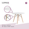 Mesa Eames Redonda 120cm Patas De Madera Calidad Premium Mesa Eames Redonda 120cm Patas De Madera Calidad Premium