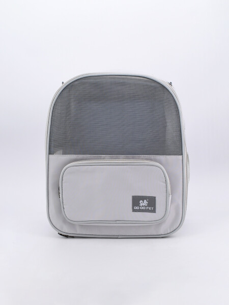MOCHILA TRANSPORTADORA DE MASCOTAS GRIS (V)