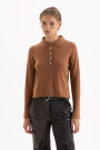 SWEATER POLO Marron