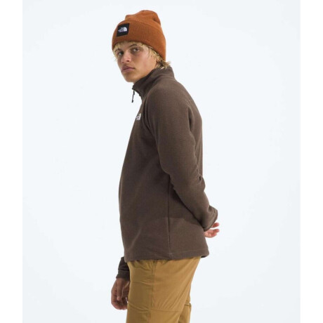 Buzo Polar Textured cierre de 1/4 hombre Smokey Brown Heather