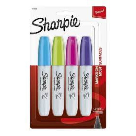 Marcadores Permanentes Sharpie Chisel Fashion X4 Marcadores Permanentes Sharpie Chisel Fashion X4