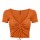 Top Kika Cropped Y Frunce Persimmon Orange