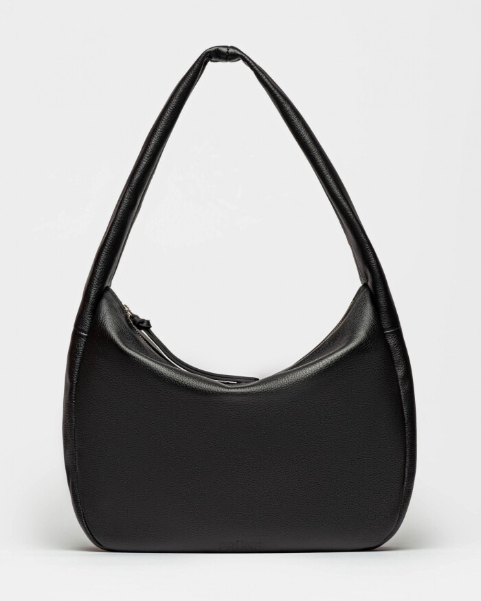 Bolso Nicky en cuero graneado Negro