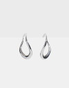 Aros Argollas Metal Argollas Orgánicas Plateadas - Plateado Rodio