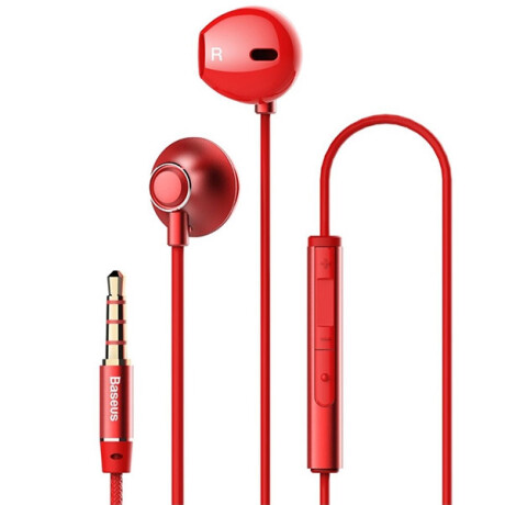 BASEUS NGH06-09 EARPHONE ENCOK H06 IN-EAR WIRED ROJO Baseus Ngh06-09 Earphone Encok H06 In-ear Wired Rojo