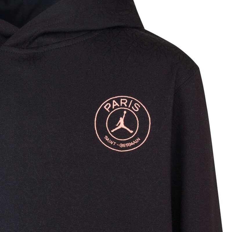 Abrigo Mj Paris Sain Germain Stmt Felpa Polera de Niño Negro