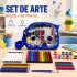Set de Arte Infantil con Bolso 57 Piezas para Pintar y Dibujar Azul