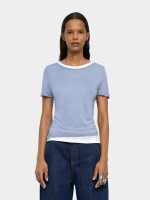Camiseta Básica Bicolor azul