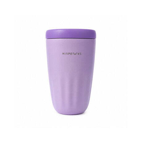 Vaso térmico acanalado con tapa 450ml Lila