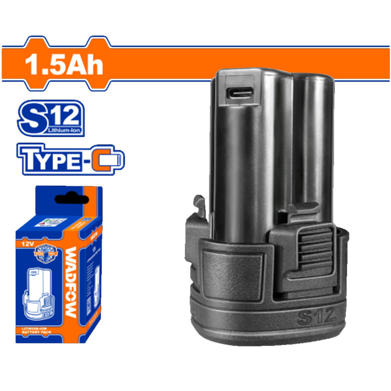 BATERIA 12V S12 1.5AH TIPO USB C WADFOW WLBS5150 BATERIA 12V S12 1.5AH TIPO USB C WADFOW WLBS5150