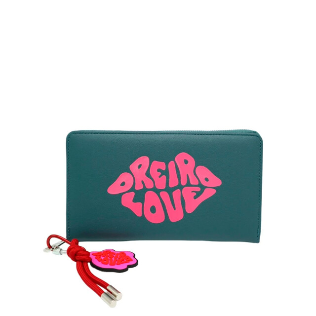 Billetera Las Oreiro Love Big Azul Petroleo