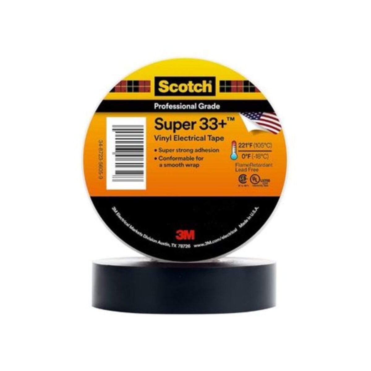 CINTA AISLADORA DE VINILO SUPER 33+ 19MM x 20 M 