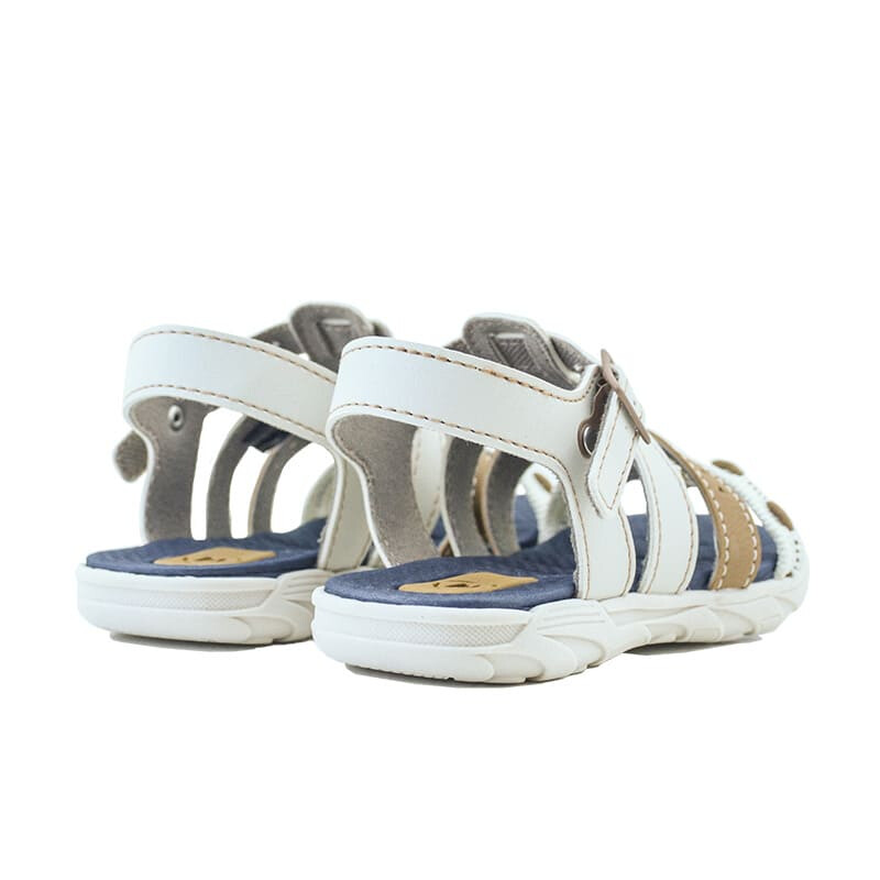 Sandalias Molekinho Tiras Combinadas de Niños - 2135.657-163 Blanco-caramelo