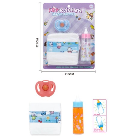 Set Pañal con Mamadera y Chupete para Bebote BL665D 001