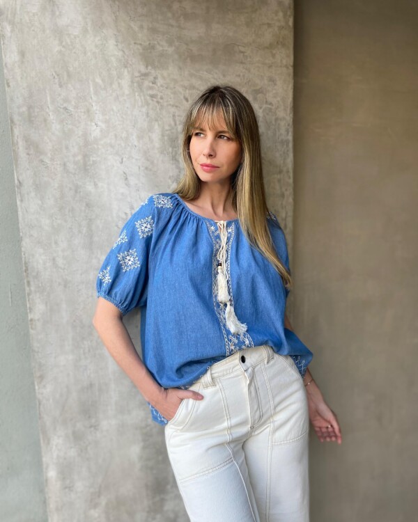 Blusa Dalia Azul Blusa Dalia Azul
