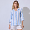 Camisa Algodon Lineas CELESTE/MULTI