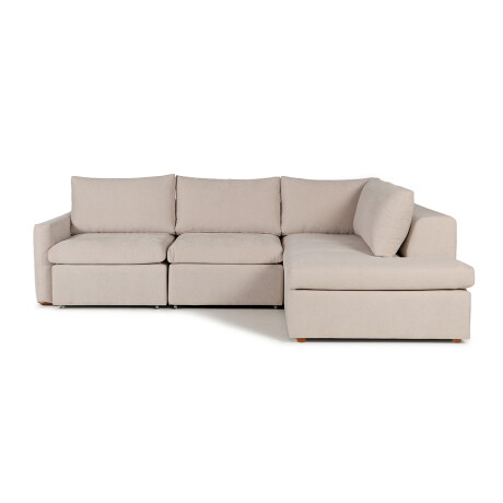 Rinconera Sevilla (Retráctil) - Tela Microfibra - Chaise derecho TC 1010 (Beige)