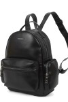 Mochila con bolsillo frontal y lateral Negro