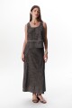 FALDA LINO RAYA NEGRO