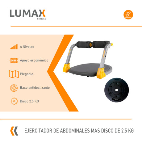 Ejercitador De Abdominales Lumax + Discos 2.5 kg