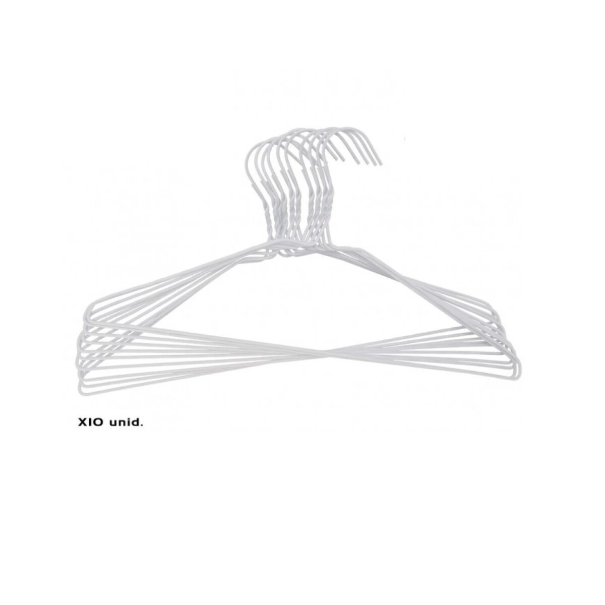 Percha Metal x10 Blanca 40X21Cm 