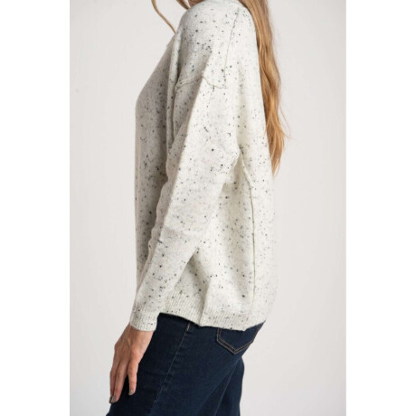 Sweater Bouttonne Gris Melange