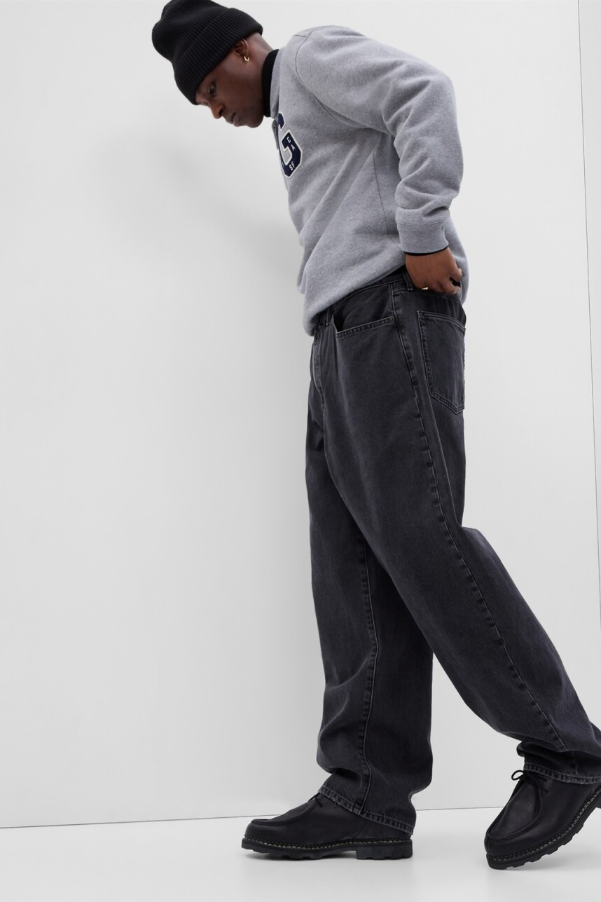 Jean Baggy Hombre Washed Black