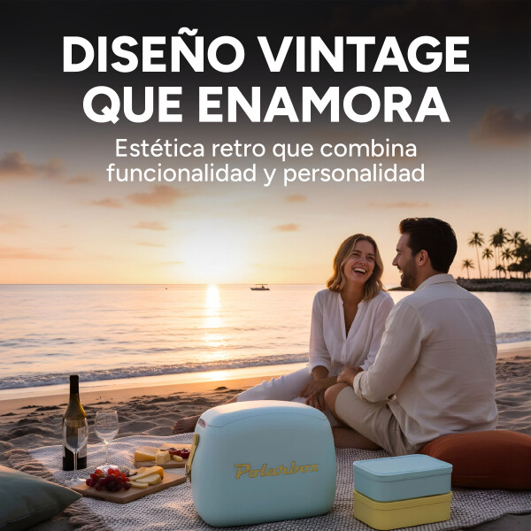 Conservadora Lunchera Térmica Pop 6L Polarbox Con 2 Tuppers Color Celeste