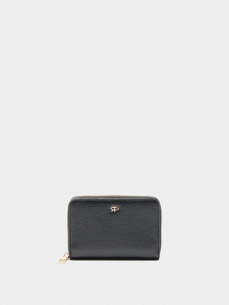 Cartera Con Textura negro