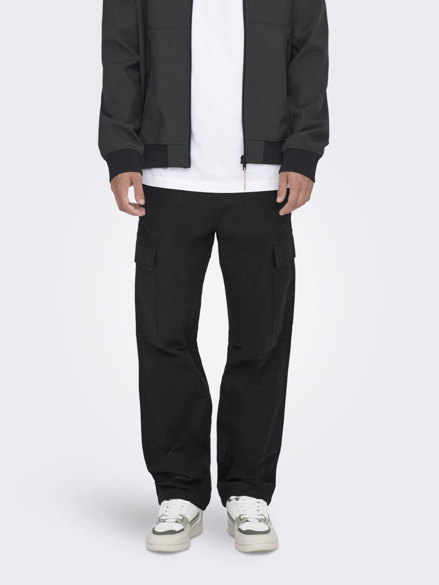 PANTALÓN CARGO RAY - Black 