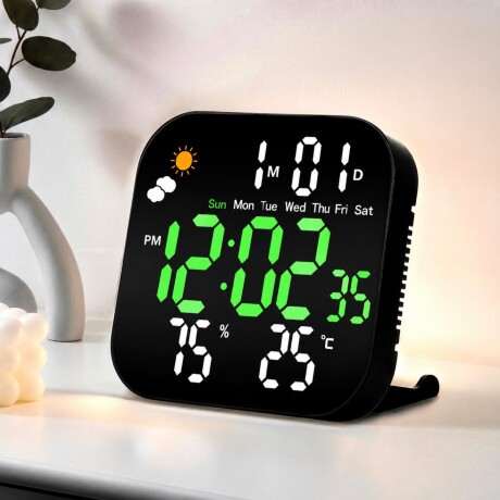 Reloj Digital de Mesa con Alarma, Temperatura y Humedad Reloj Digital de Mesa con Alarma, Temperatura y Humedad