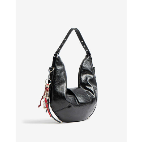 Cartera Saca Con Charm Negro