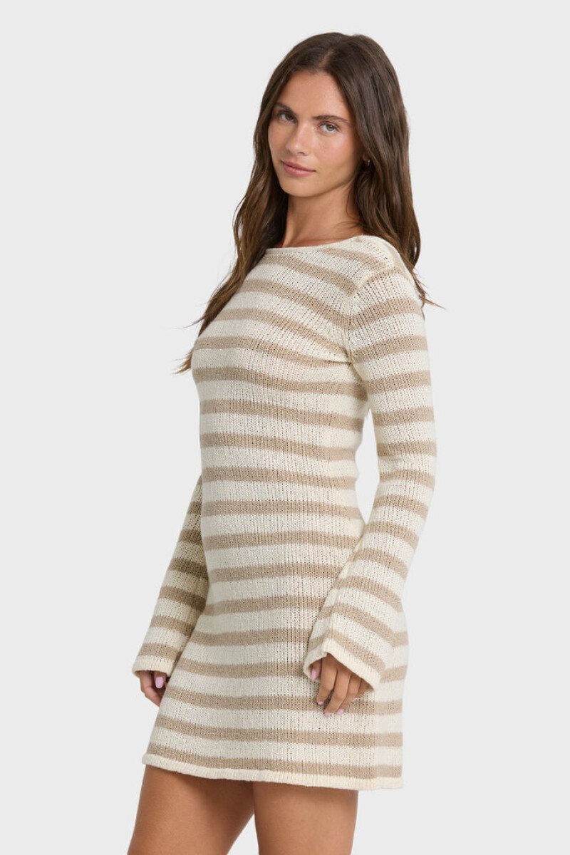 VESTIDO RAYE LS MINI DRS G-gris