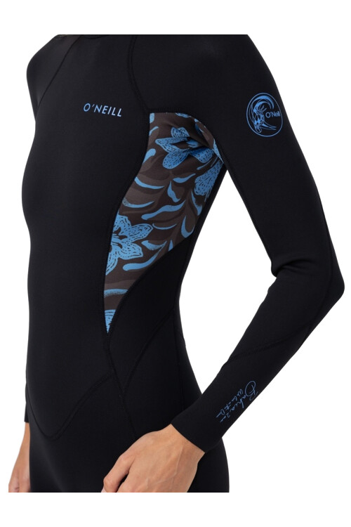 Bahia 2mm - Back Zip - LS Spring - Seawater Florar Bahia 2mm - Back Zip - LS Spring - Seawater Florar