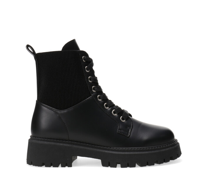 Bota MANON acordonada con textil Black