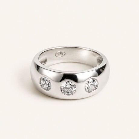 Anillo Tres Circonias - Plata 925 Anillo Tres Circonias - Plata 925