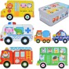 Puzzle divertido en lata transportes