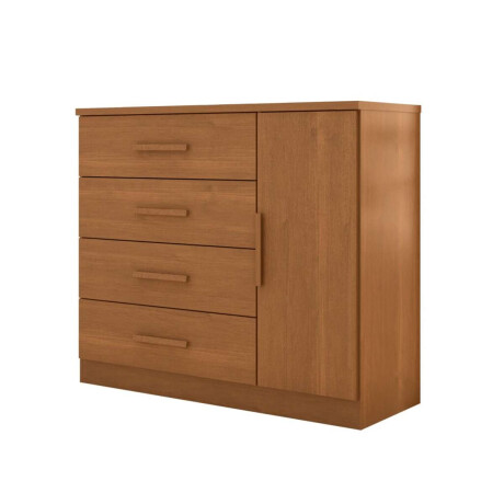 Comoda Zapatera Genova Plus 1 Puerta 4 Cajones Cinamomo