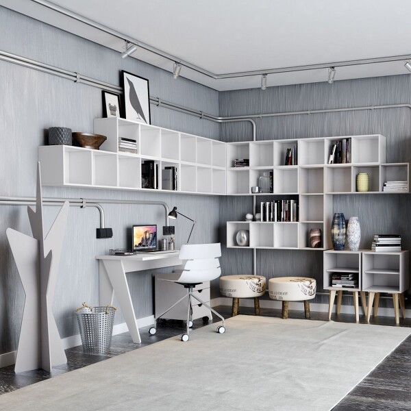 Estantería Morris 5 Estantes Modilar ESTANTERIA MORRIS 5 NICHOS MADERA