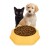 Plato Hexagonal Mascota Cachorros Comida Agua Plástico Atrix Variante Color Amarillo