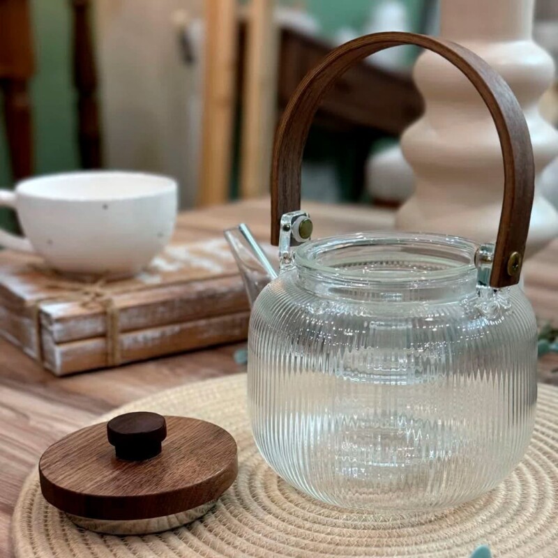 Tetera de vidrio texturada 800ml Tetera de vidrio texturada 800ml